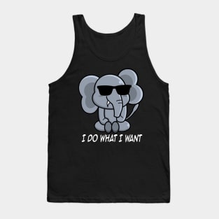 Whisker Whispers Elephant Chronicles, Stylish Tee Extravaganza Tank Top